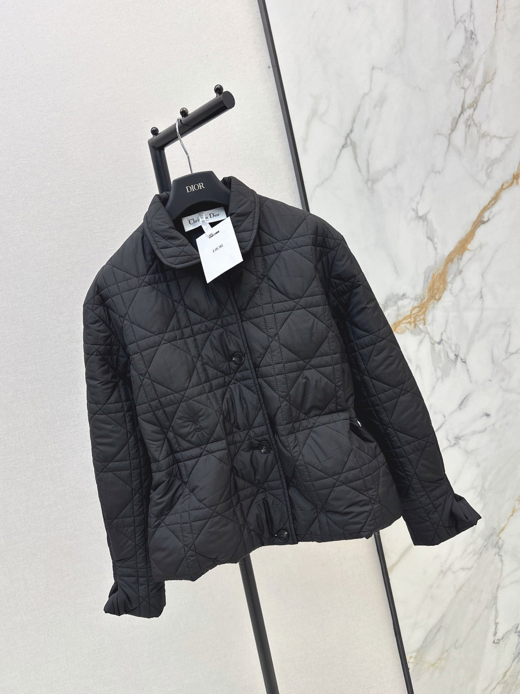 Dior / 26 Fall-Winter Latest Drawstring Waist Rattan Check Cotton Jacket