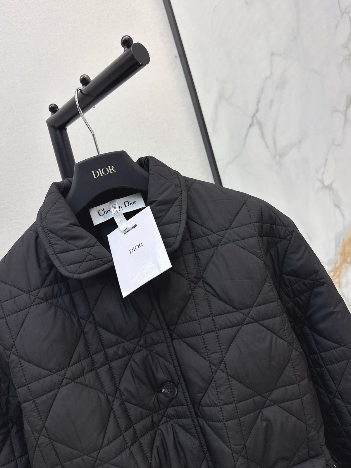 Dior / 26 Fall-Winter Latest Drawstring Waist Rattan Check Cotton Jacket
