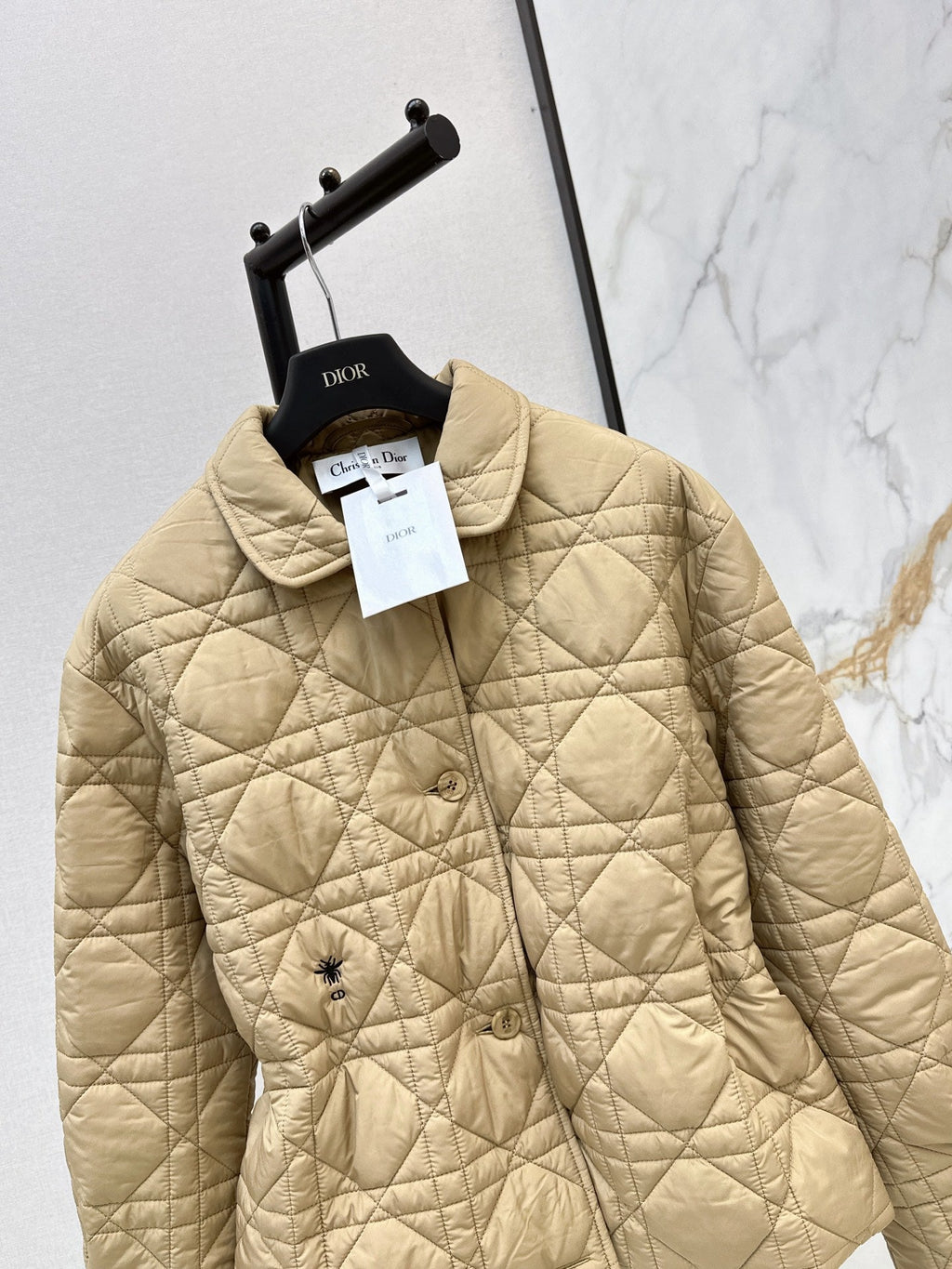 Dior / 26 Fall-Winter Latest Drawstring Waist Rattan Check Cotton Jacket