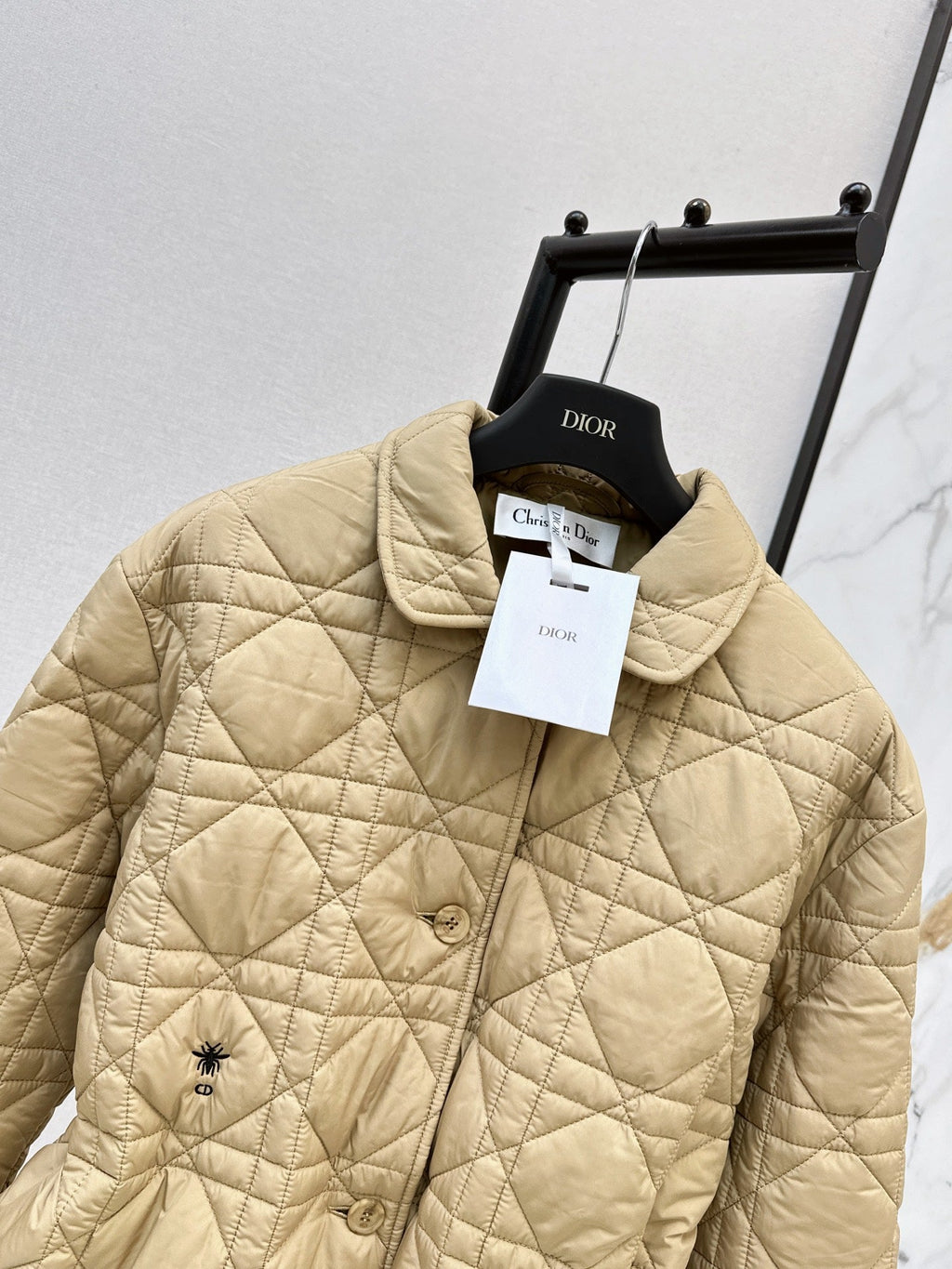 Dior / 26 Fall-Winter Latest Drawstring Waist Rattan Check Cotton Jacket