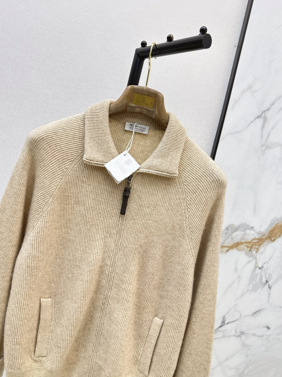 Brunello Cucinelli/26 Fall/Winter Latest Flat-Collar Cashmere Knit Jacket