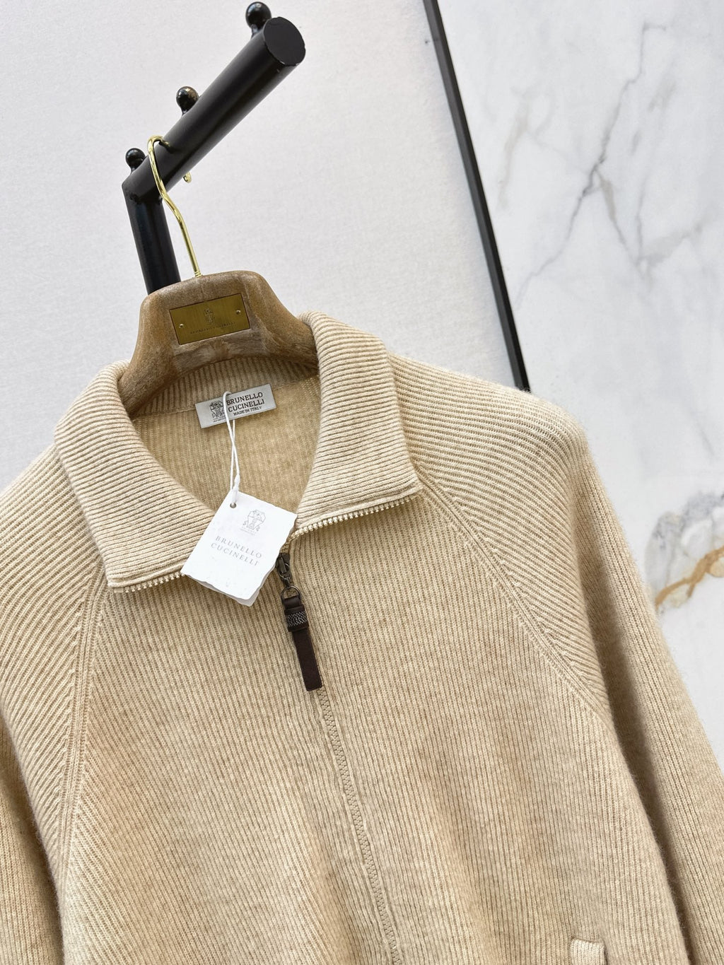 Brunello Cucinelli/26 Fall/Winter Latest Flat-Collar Cashmere Knit Jacket