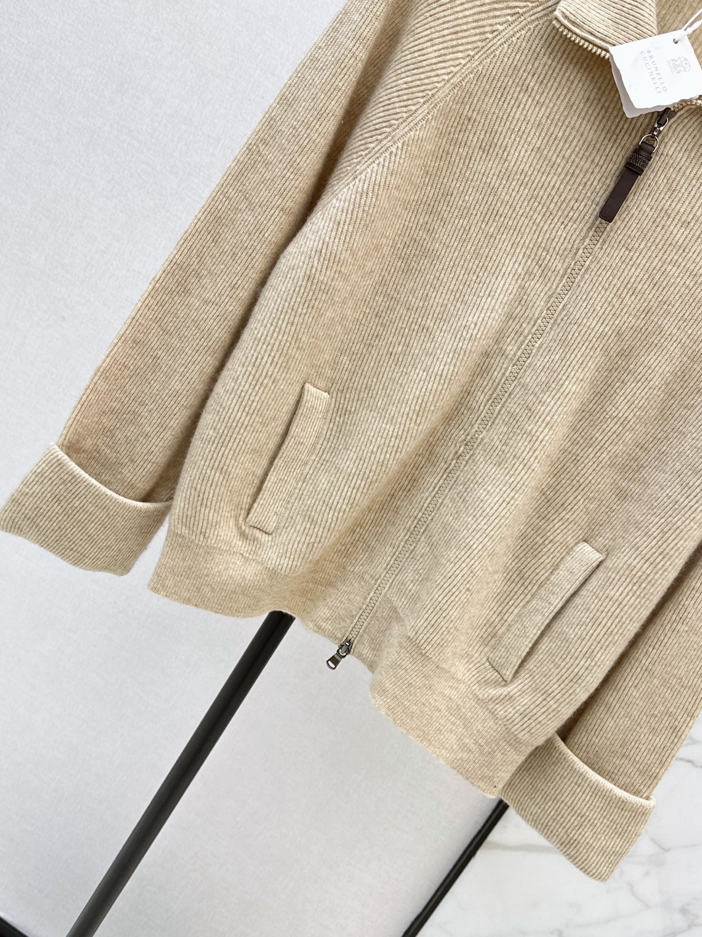Brunello Cucinelli/26 Fall/Winter Latest Flat-Collar Cashmere Knit Jacket