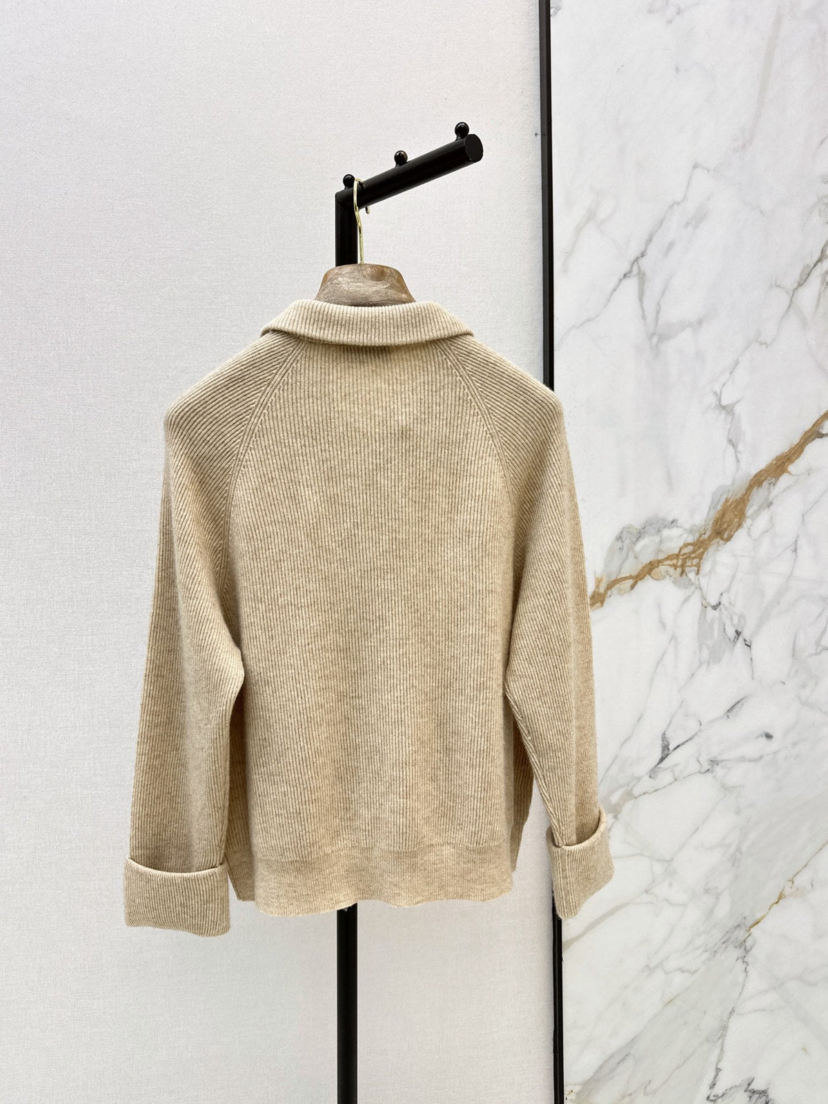 Brunello Cucinelli/26 Fall/Winter Latest Flat-Collar Cashmere Knit Jacket