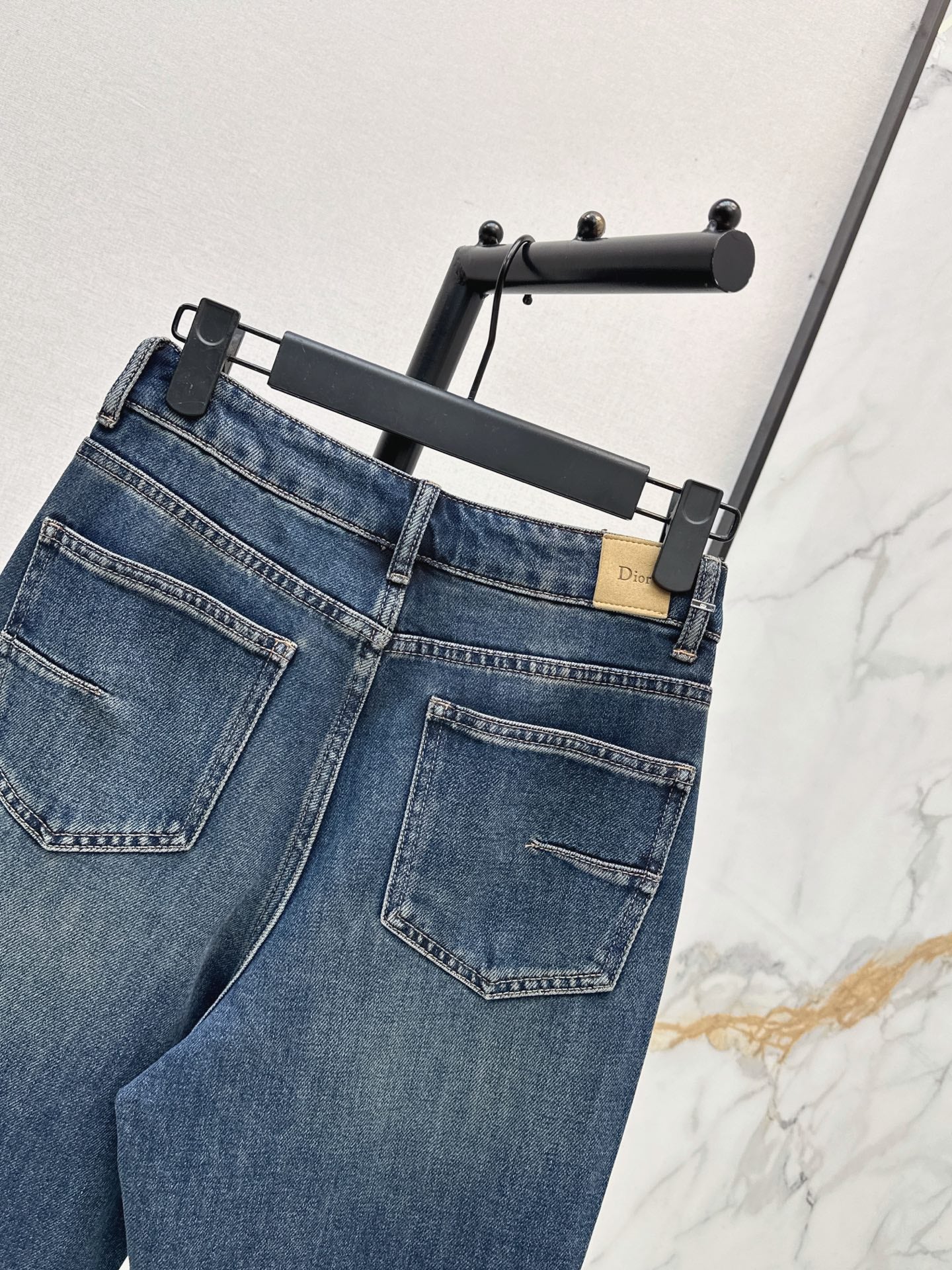 Dior / 26 Fall-Winter Latest Patchwork Design Vintage Washed Denim Jeans