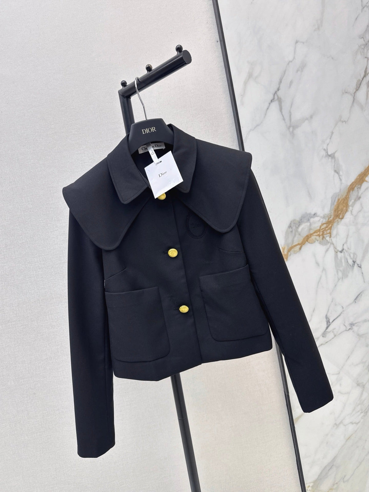 Dior / 26 Fall-Winter Latest Youthful Navy-Style Short Jacket with Turn-Down Collar