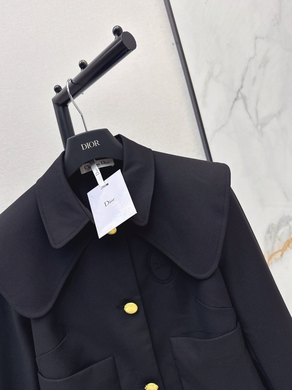 Dior / 26 Fall-Winter Latest Youthful Navy-Style Short Jacket with Turn-Down Collar