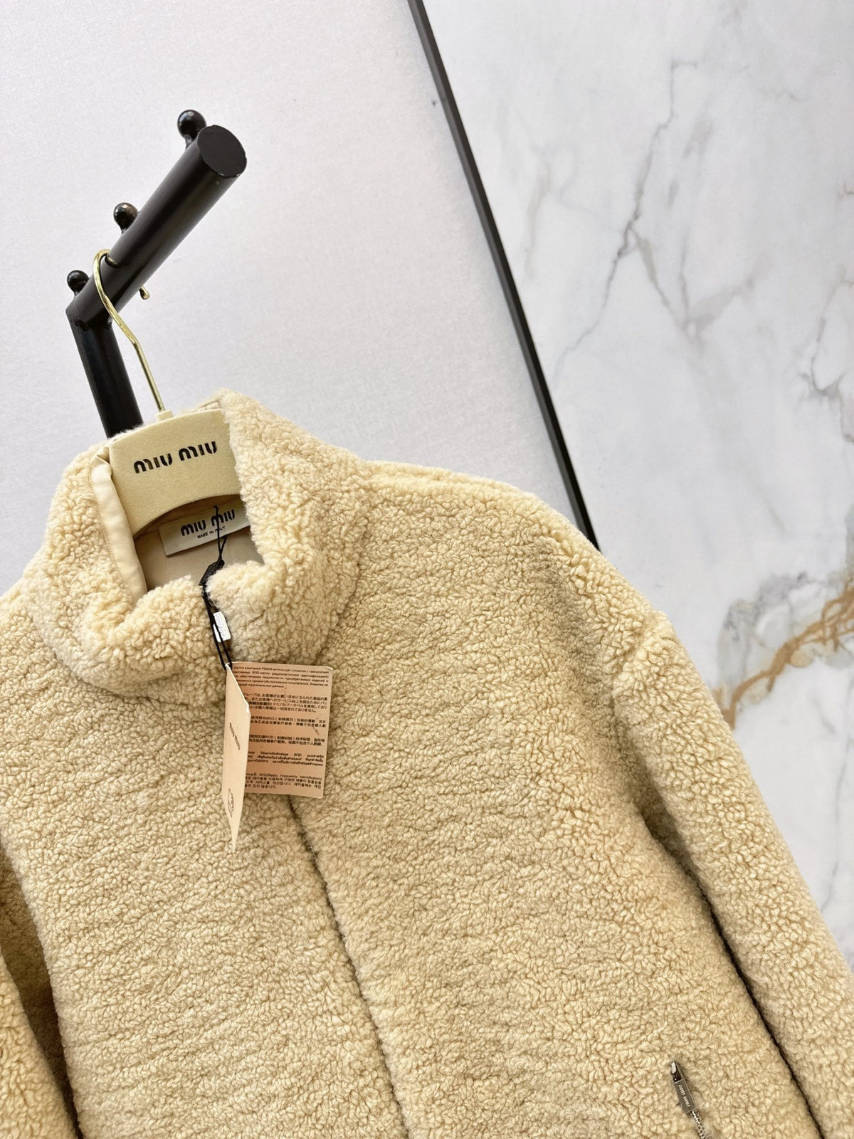 MiuMiu/26 Fall-Winter Latest Eco-Friendly Faux Shearling Jacket
