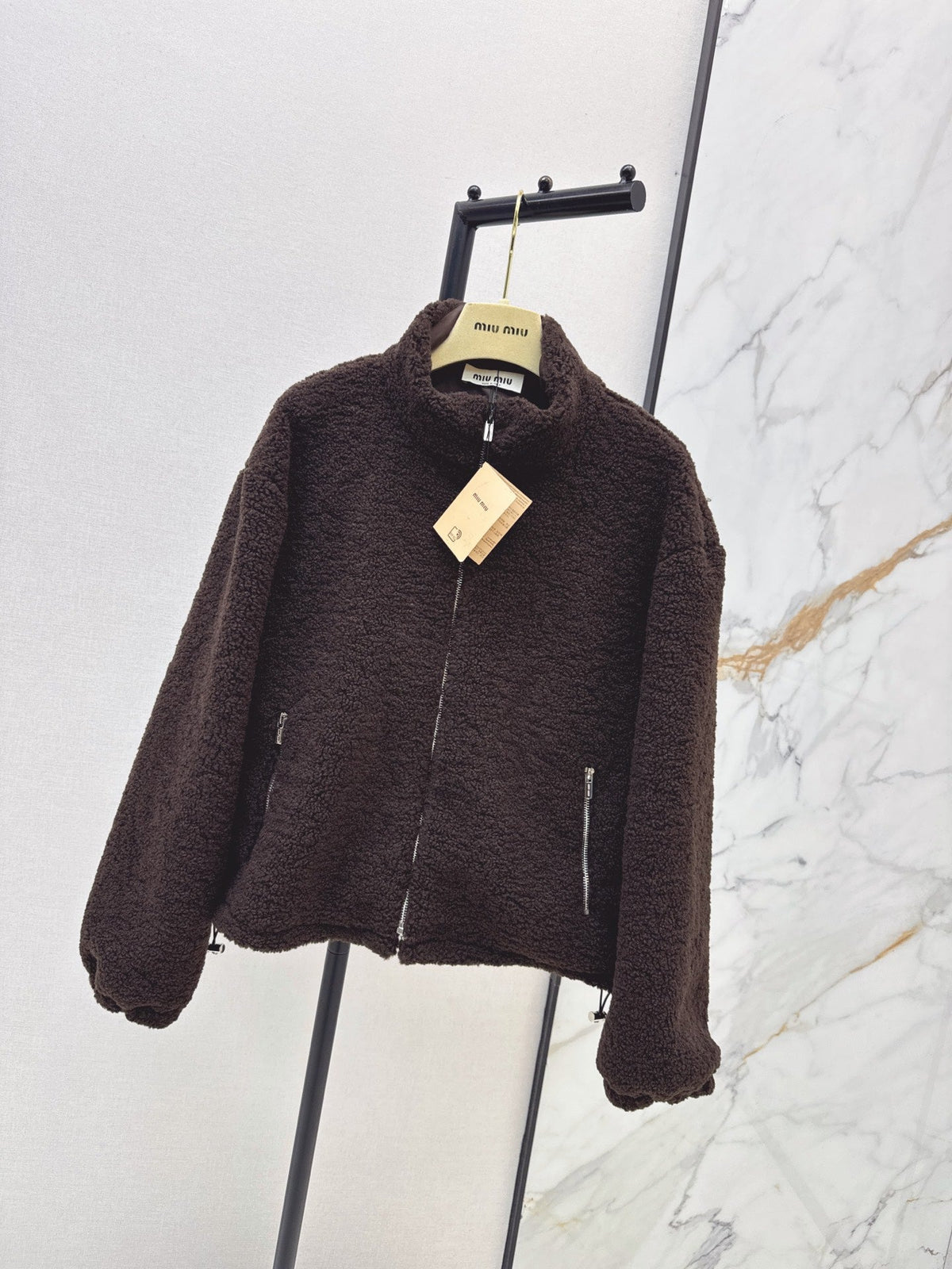 MiuMiu/26 Fall-Winter Latest Eco-Friendly Faux Shearling Jacket
