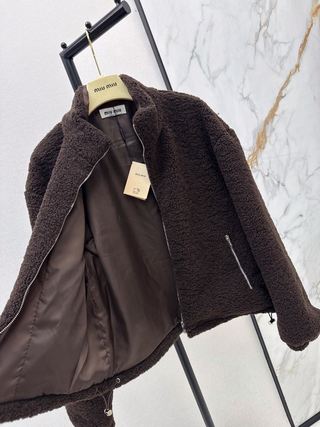 MiuMiu/26 Fall-Winter Latest Eco-Friendly Faux Shearling Jacket