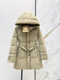 2026 Fall/Winter Latest Hooded Mid-Length Down Jacket