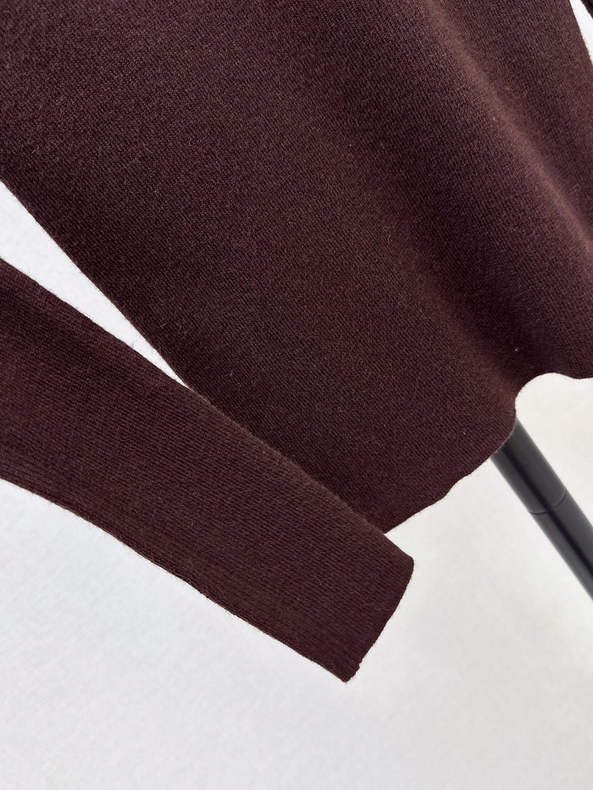 26 Fall/Winter Latest Small Logo Embroidered Wool Turtleneck Top