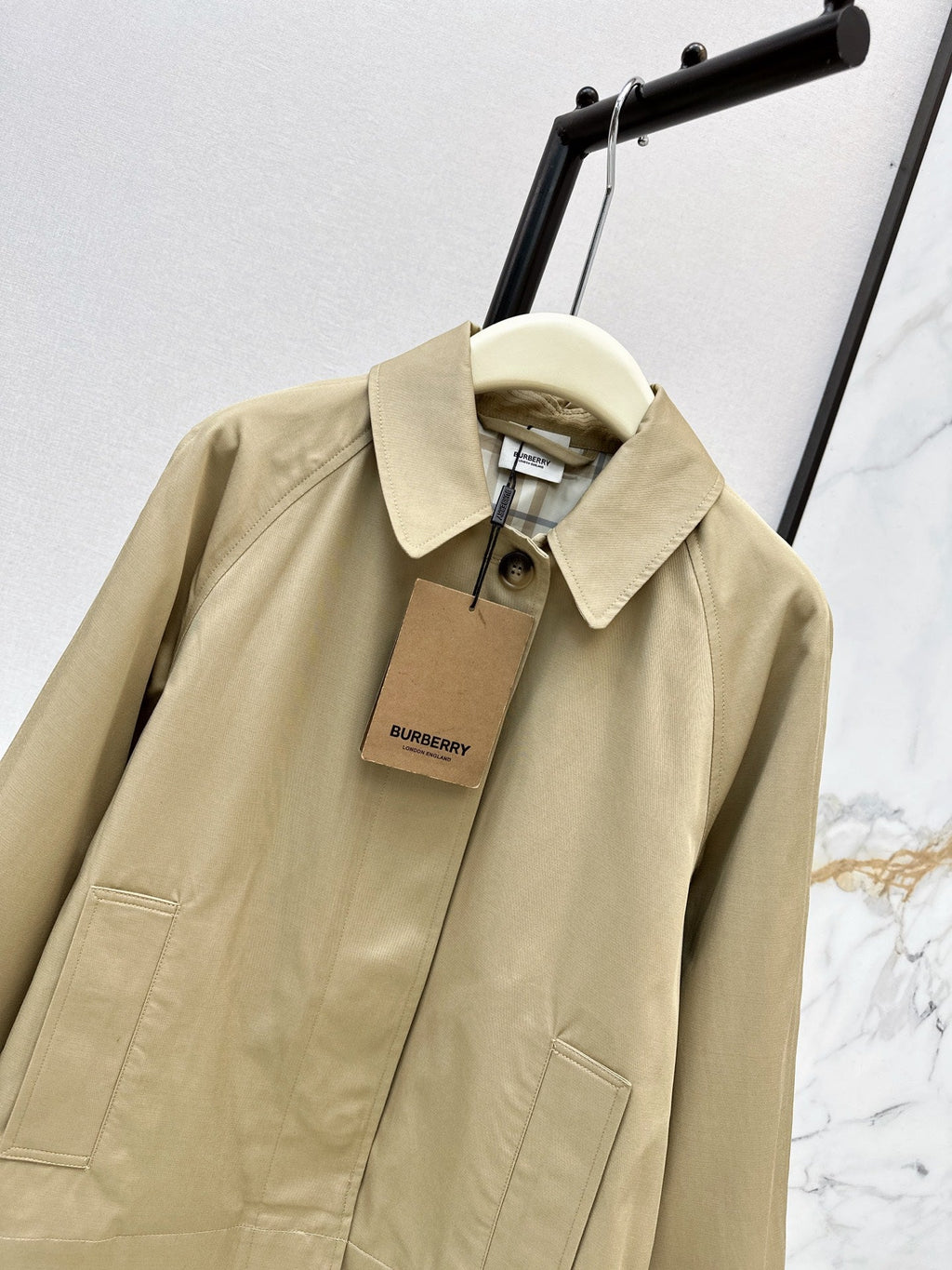 26 Fall/Winter Latest Oversized Notched Collar Trench Coat