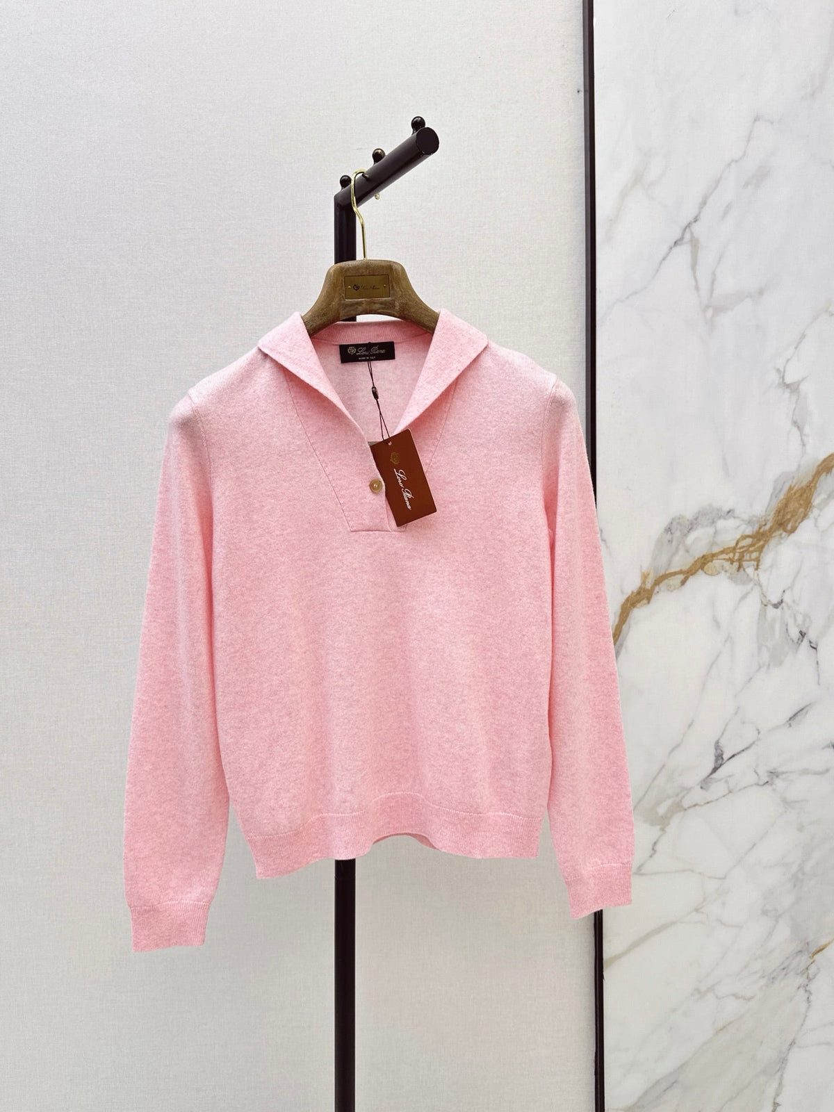 26 Fall/Winter Latest High-End Solid Cashmere Polo Neck Top