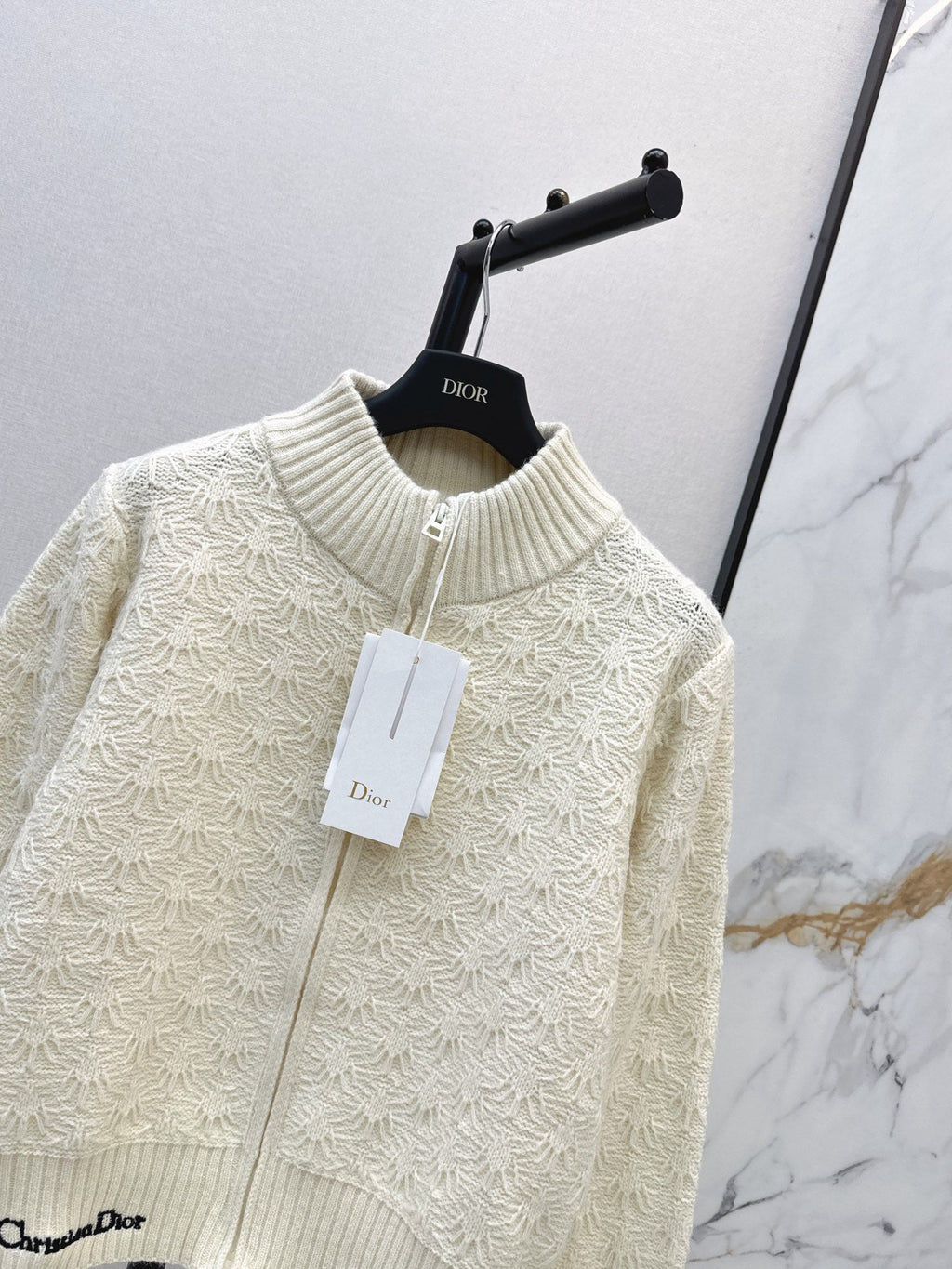 26 Fall/Winter Latest Zipper Stand Collar Loose Lazy Style Knit Cardigan
