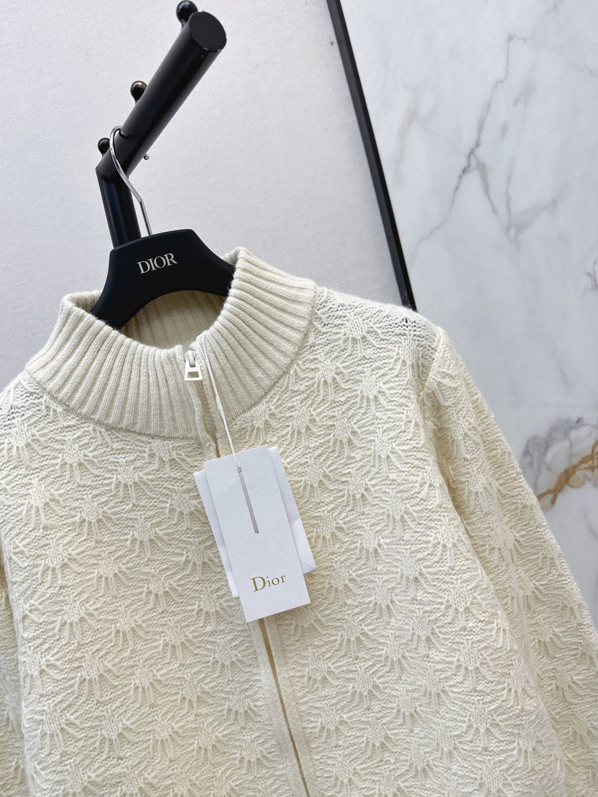 26 Fall/Winter Latest Zipper Stand Collar Loose Lazy Style Knit Cardigan
