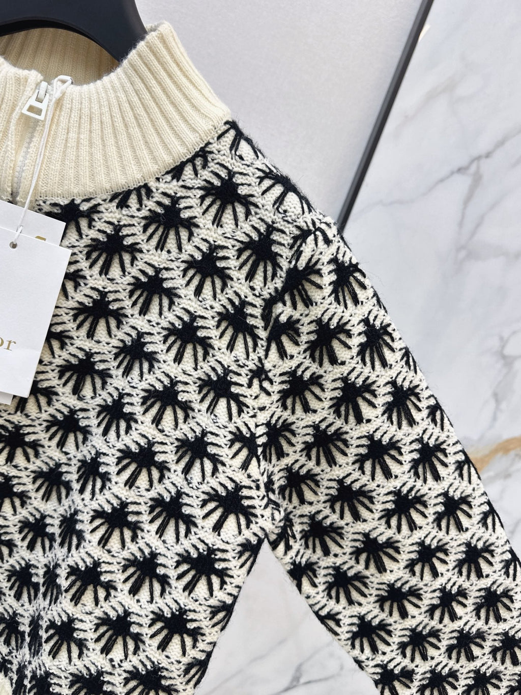 26 Fall/Winter Latest Zipper Stand Collar Loose Lazy Style Knit Cardigan