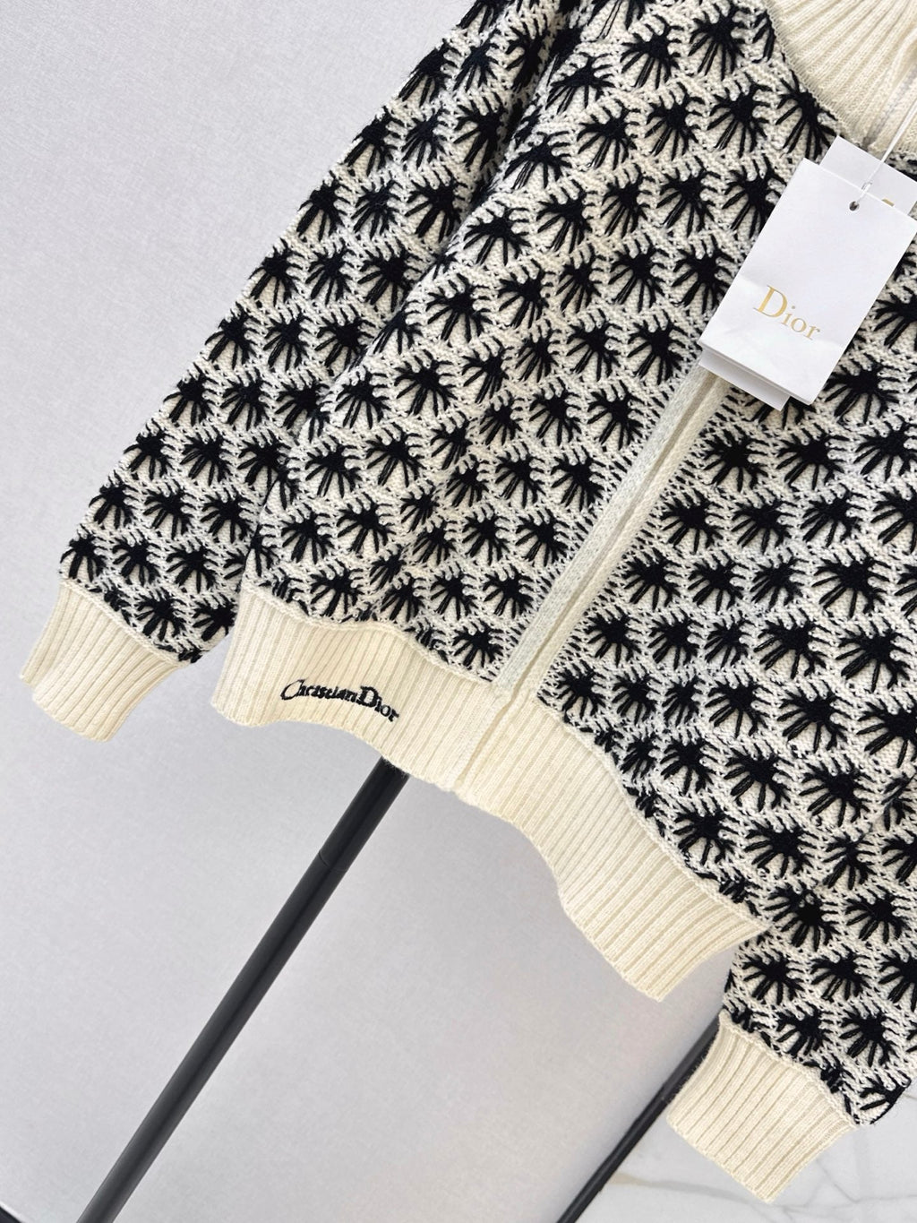 26 Fall/Winter Latest Zipper Stand Collar Loose Lazy Style Knit Cardigan