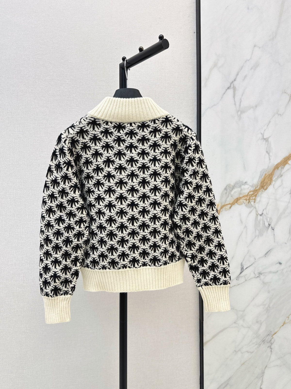 26 Fall/Winter Latest Zipper Stand Collar Loose Lazy Style Knit Cardigan