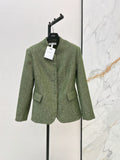 26 Autumn/Winter Latest New Chinese-Style Stand Collar Waist-Fitted Blazer