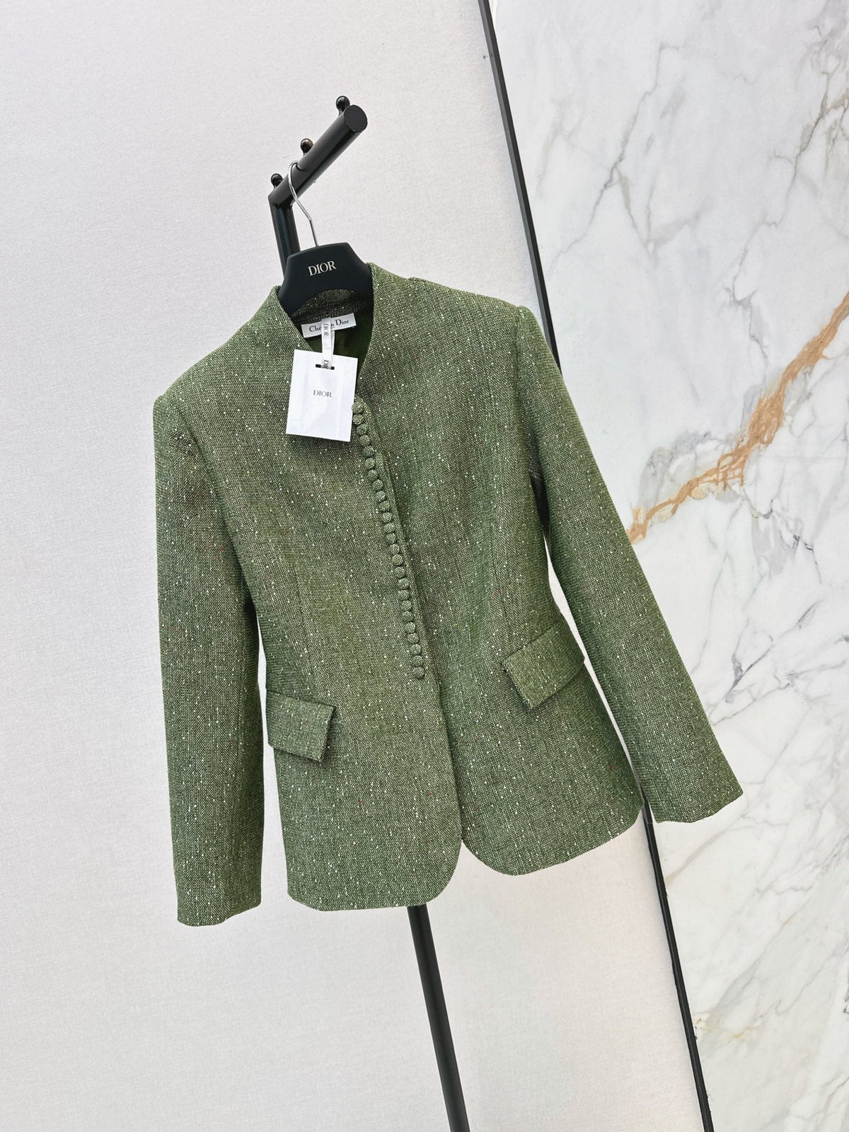 26 Autumn/Winter Latest New Chinese-Style Stand Collar Waist-Fitted Blazer