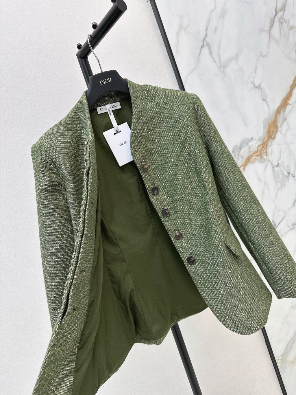 26 Autumn/Winter Latest New Chinese-Style Stand Collar Waist-Fitted Blazer