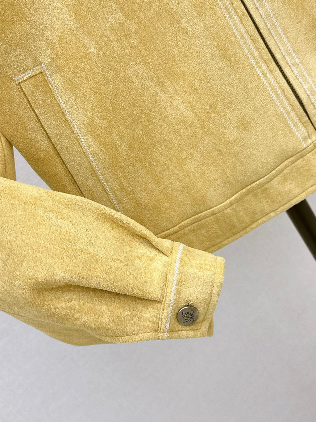 26 Fall/Winter Latest Square Logo Embroidered Suede Jacket