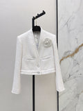 26New Early Autumn Chic V-Neck Cropped Knit Jacket