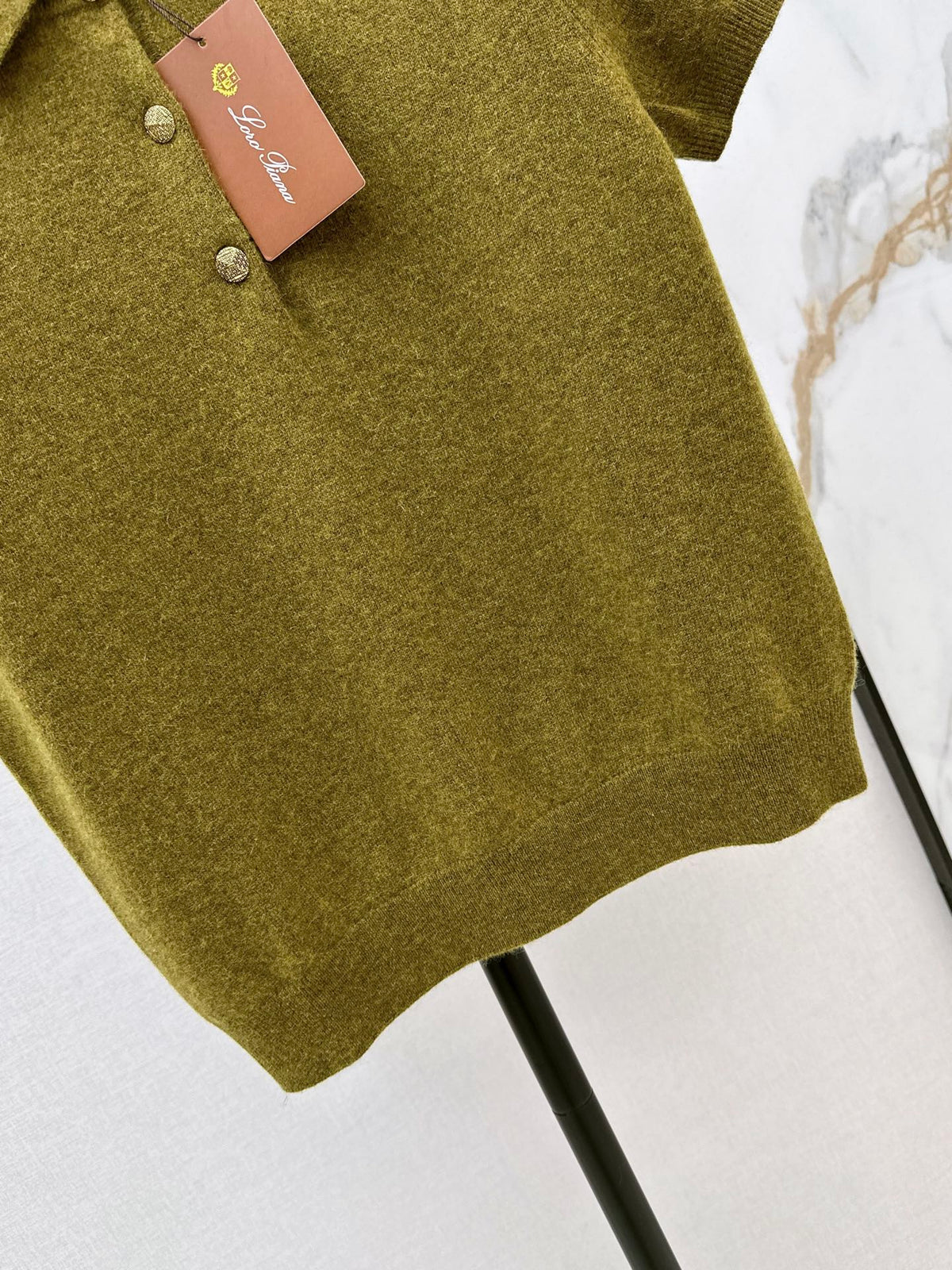 26Latest Autumn/Winter Mustard-Yellow Short-Sleeve Knit Polo Top