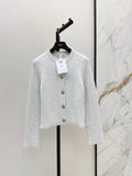 26Latest Autumn/Winter Sequin-Yarn Crew-Neck Knit Cardigan