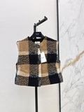 26Latest Autumn/Winter Vintage Plaid Tweed Vest