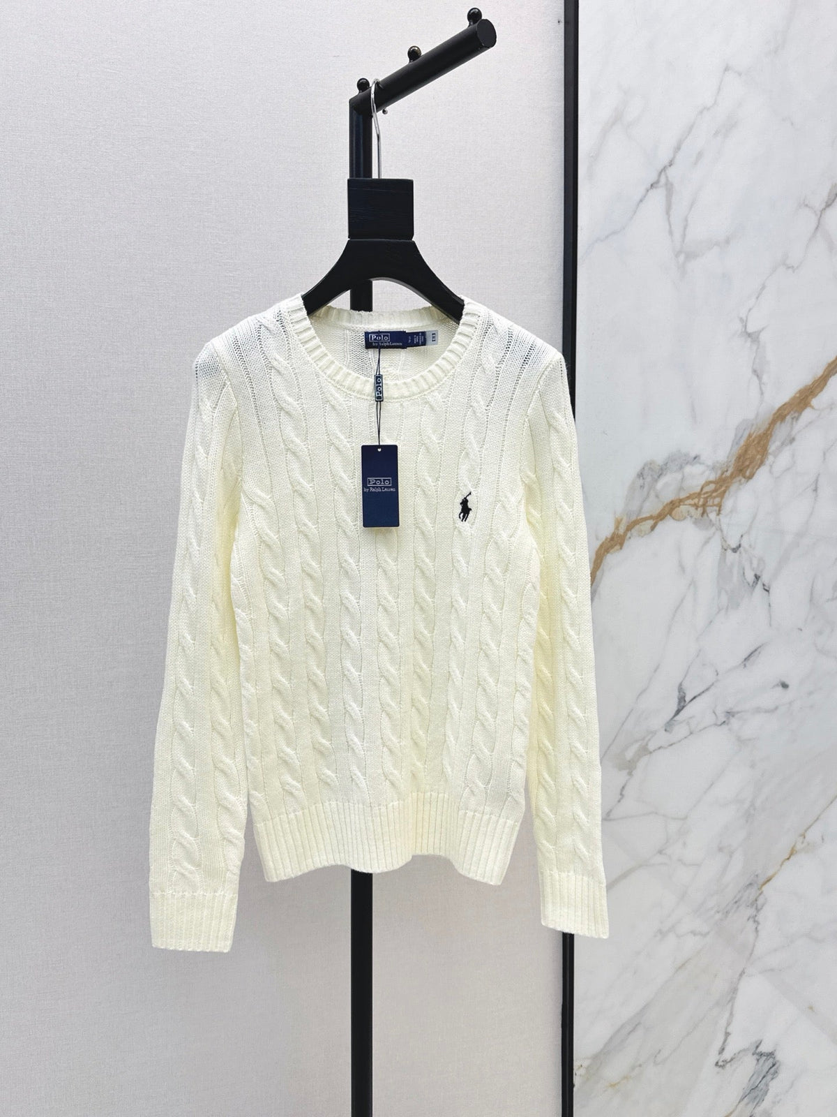 26Latest Autumn/Winter Long-Sleeve Crew-Neck Knit Sweater with Pony Embroidery