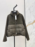 26Latest Autumn/Winter Short Hooded Down Jacket with Wool Panel Detailing