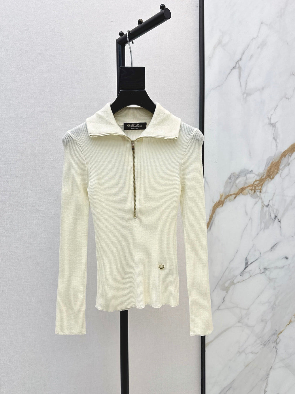 26Latest Autumn/Winter Half-Placket Wool Knit Top