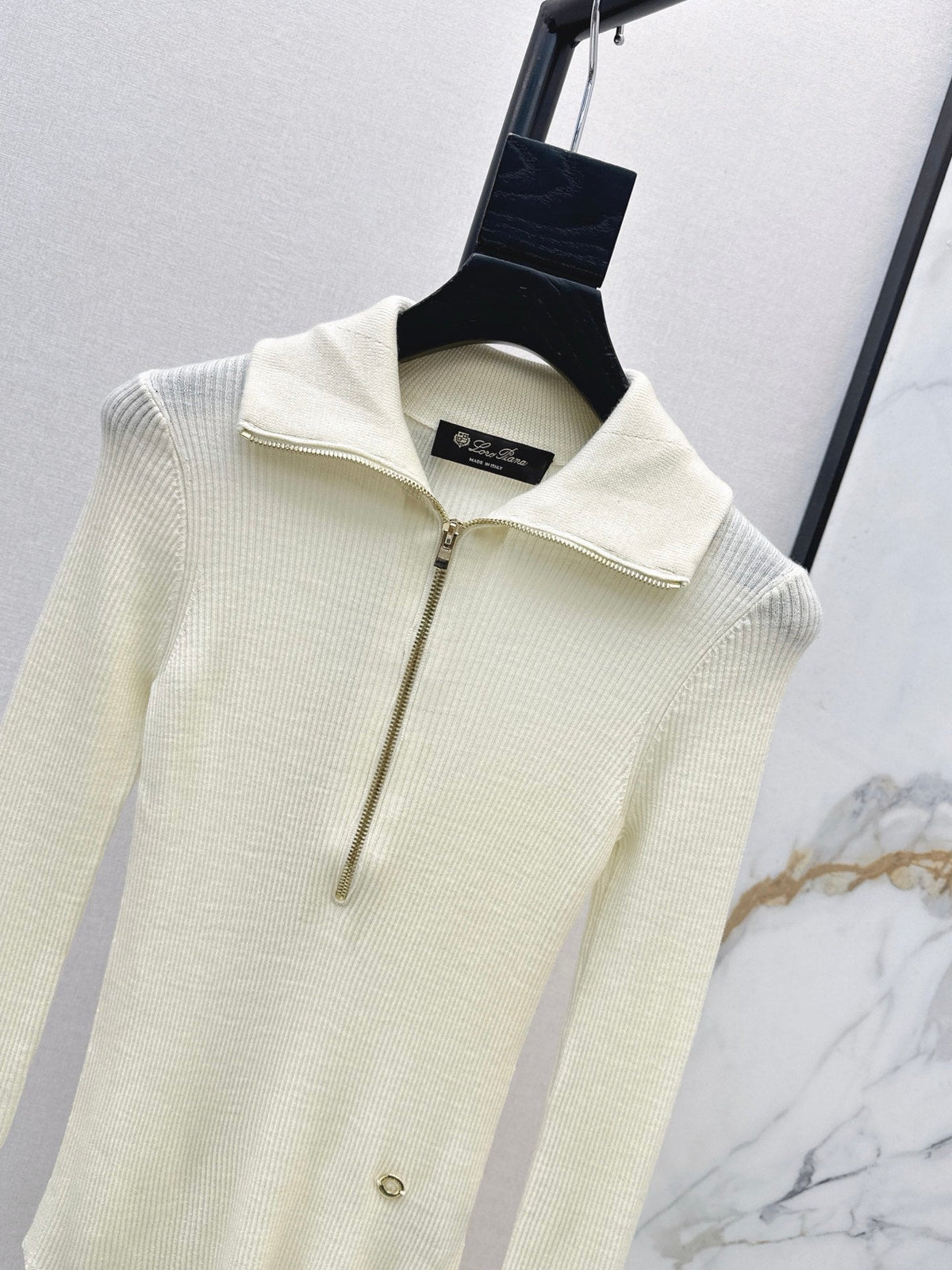 26Latest Autumn/Winter Half-Placket Wool Knit Top