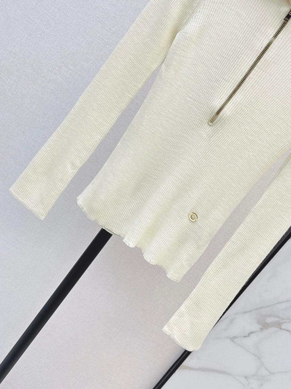26Latest Autumn/Winter Half-Placket Wool Knit Top