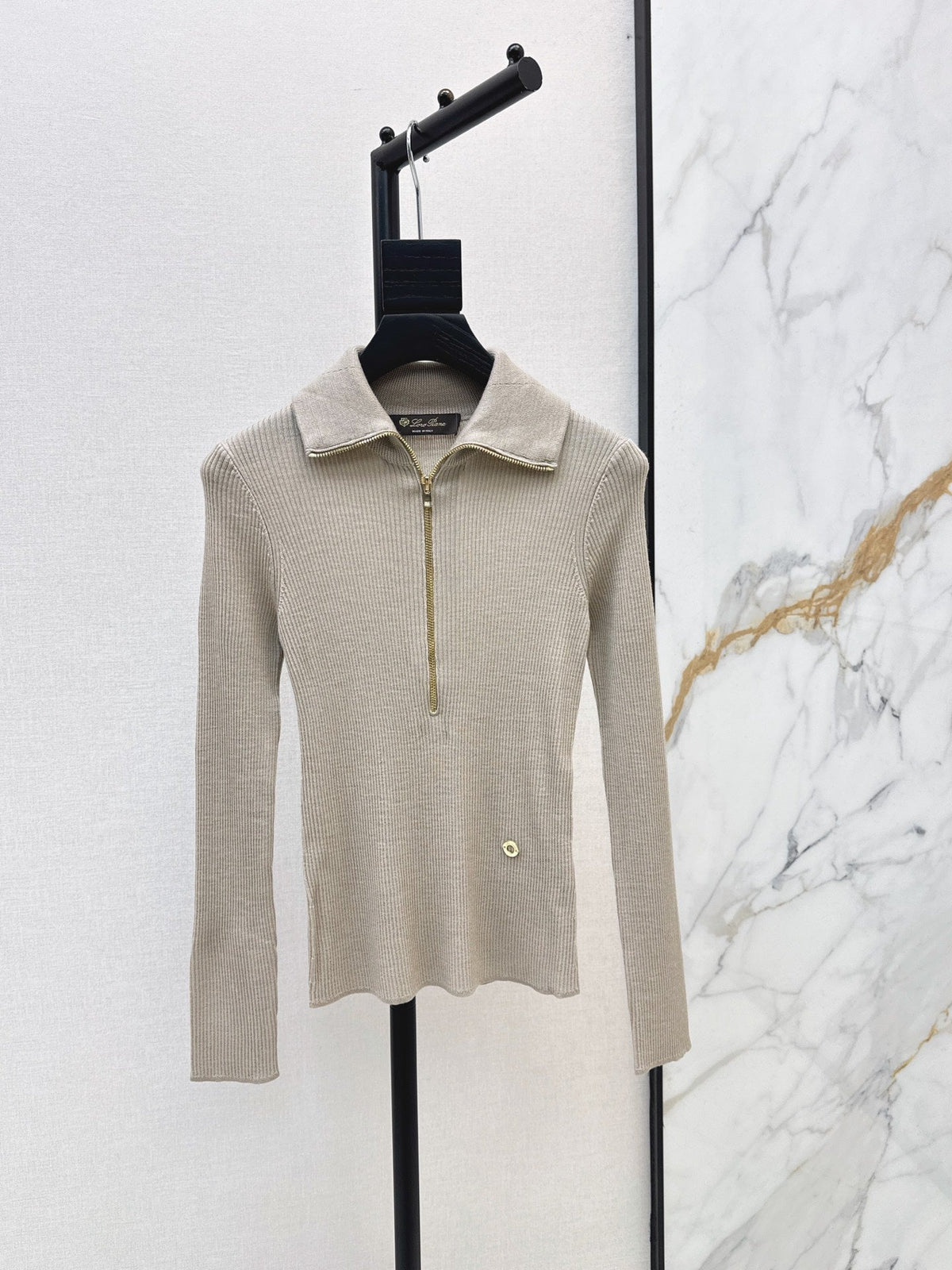 26Latest Autumn/Winter Half-Placket Wool Knit Top