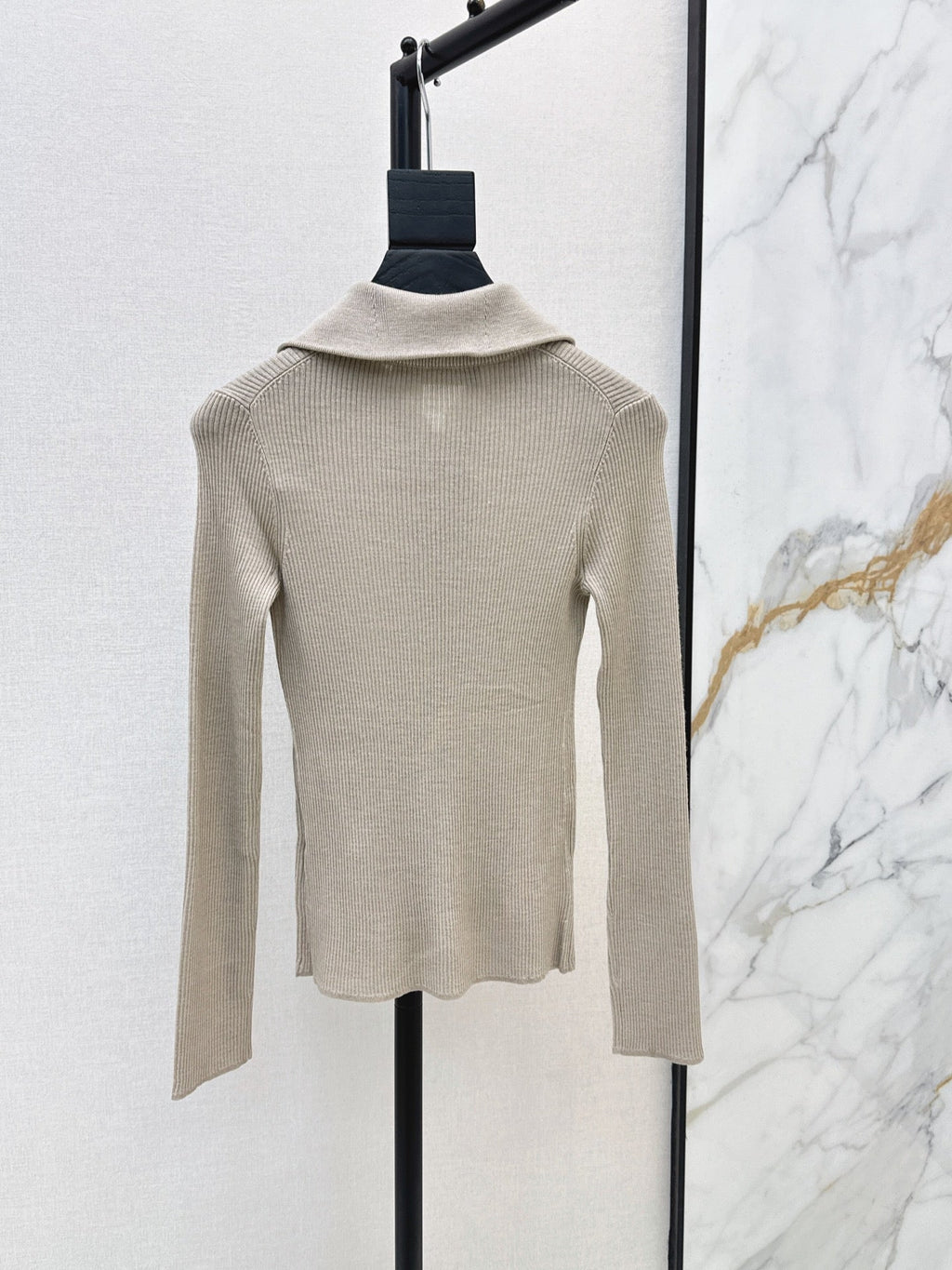 26Latest Autumn/Winter Half-Placket Wool Knit Top