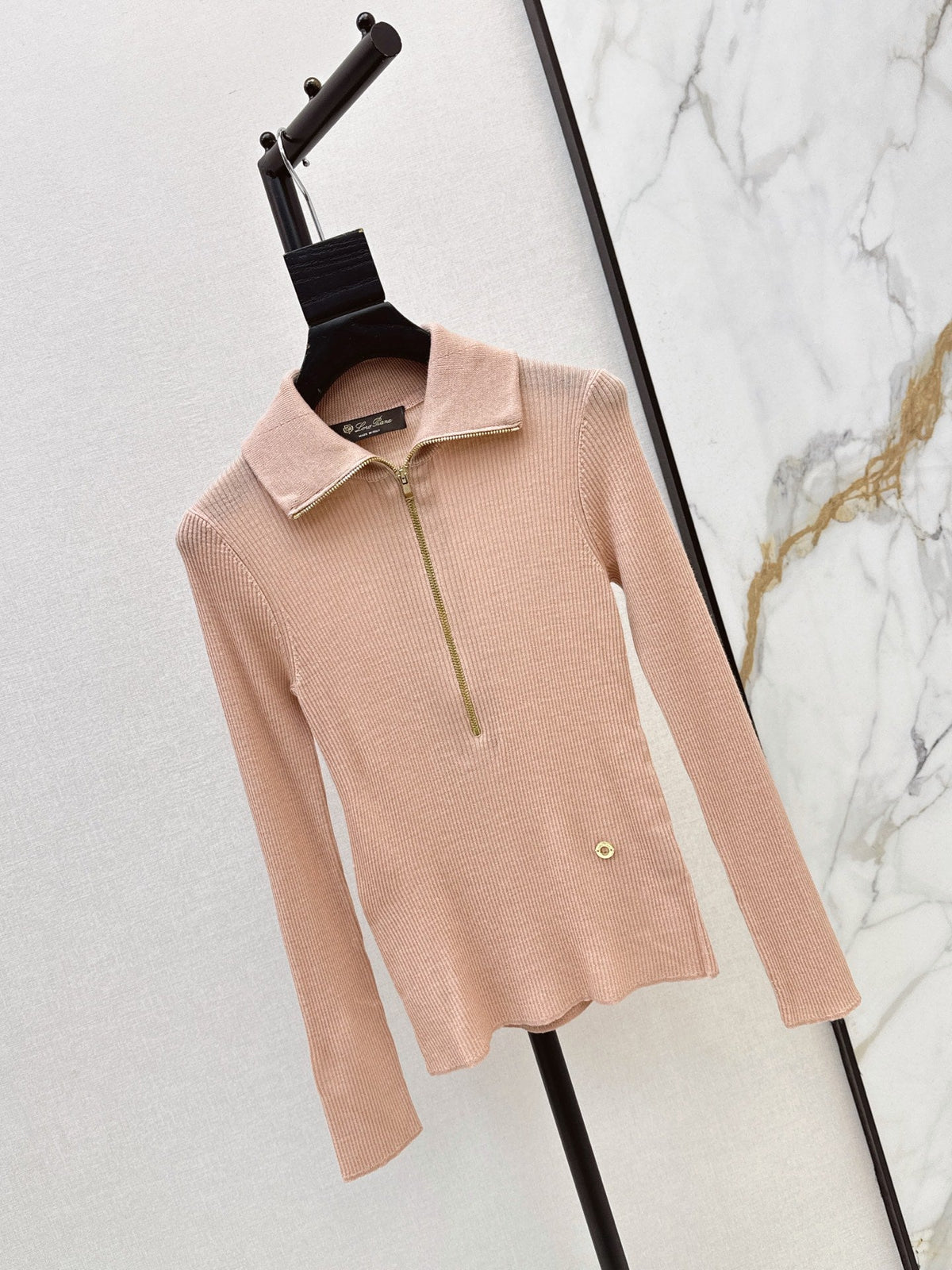26Latest Autumn/Winter Half-Placket Wool Knit Top