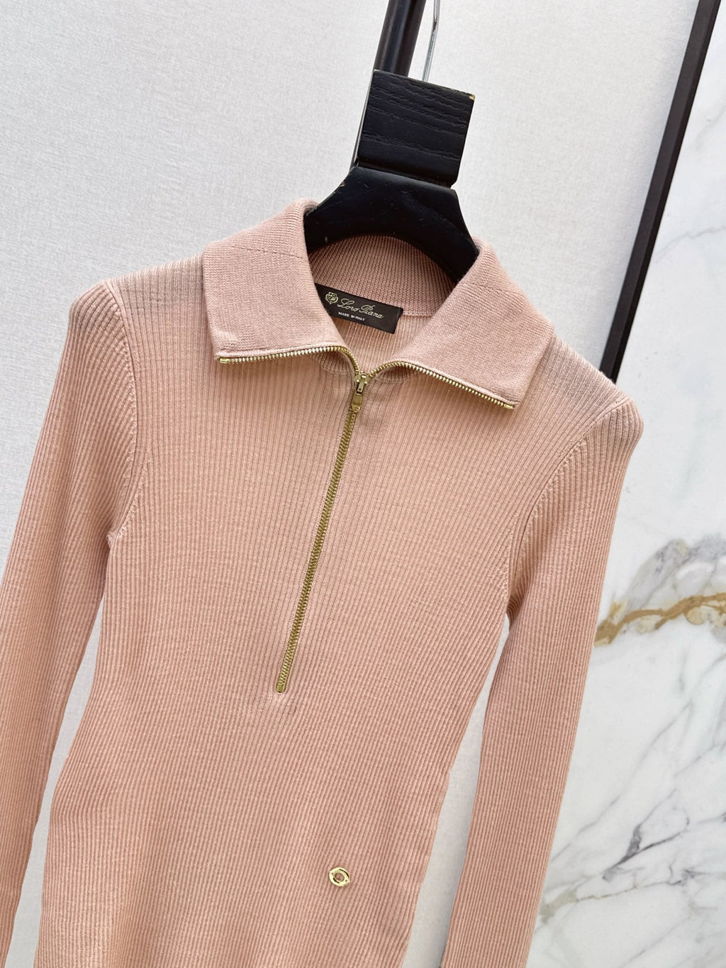 26Latest Autumn/Winter Half-Placket Wool Knit Top