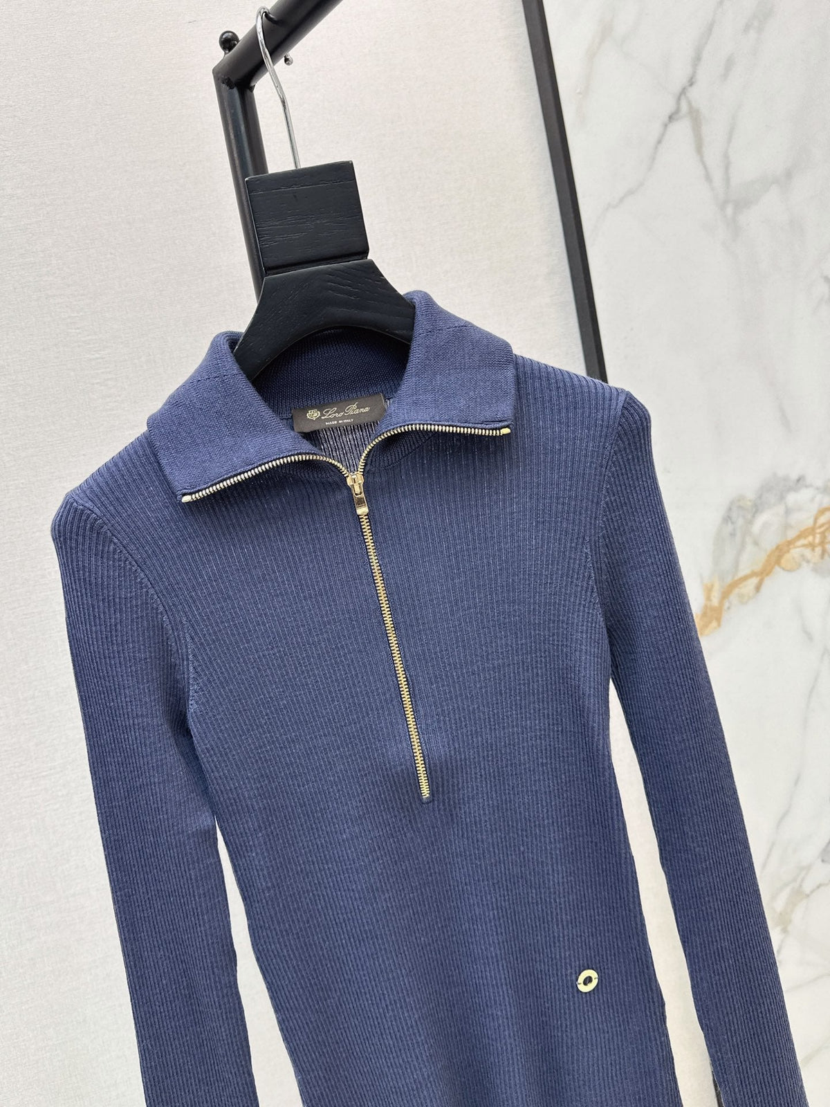 26Latest Autumn/Winter Half-Placket Wool Knit Top