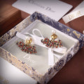 26 Rhinestone Letter & Pearl Stud Earrings