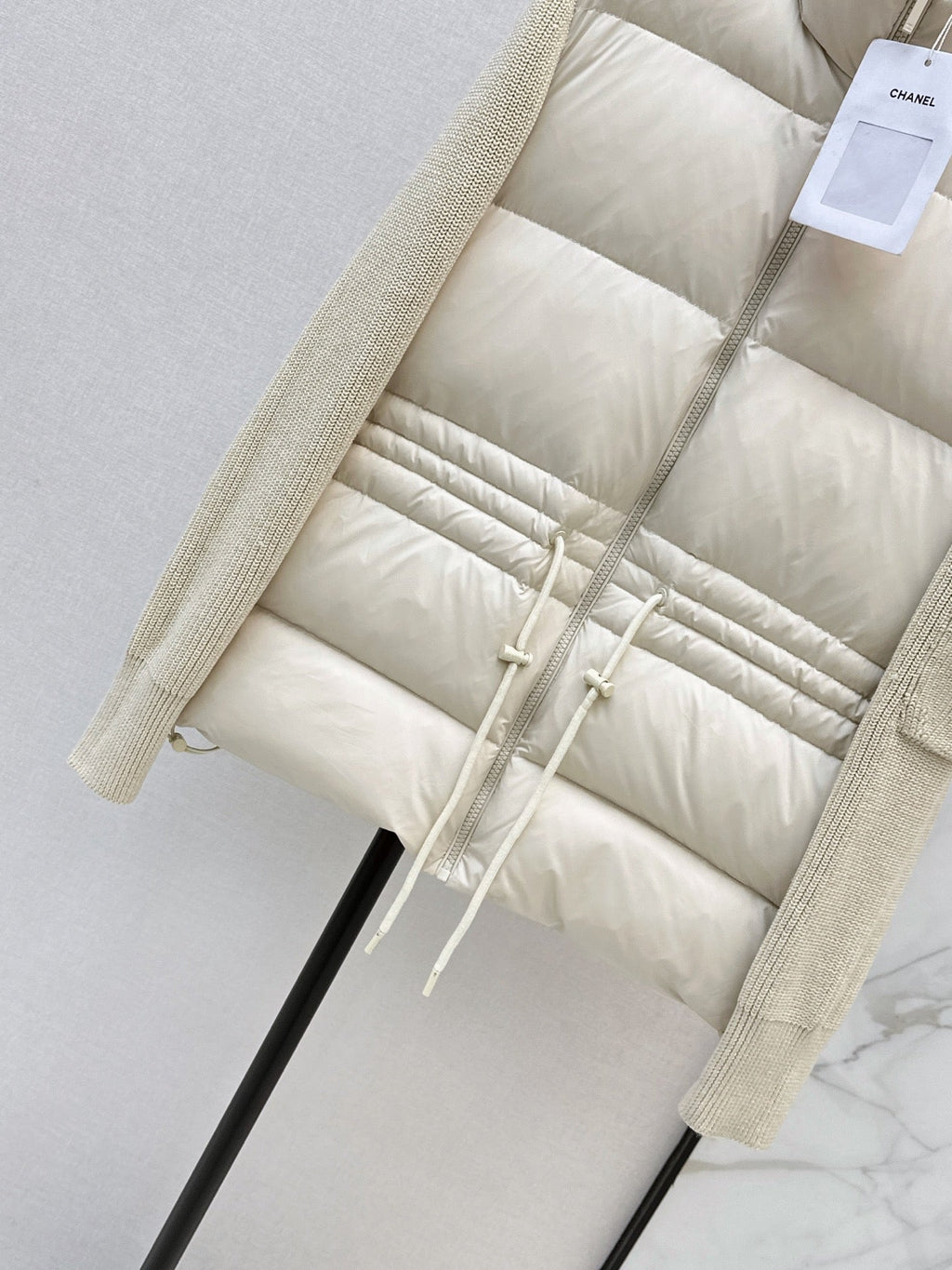 26 Fall/Winter Latest Wool Sleeve Patch Drawstring Down Jacket