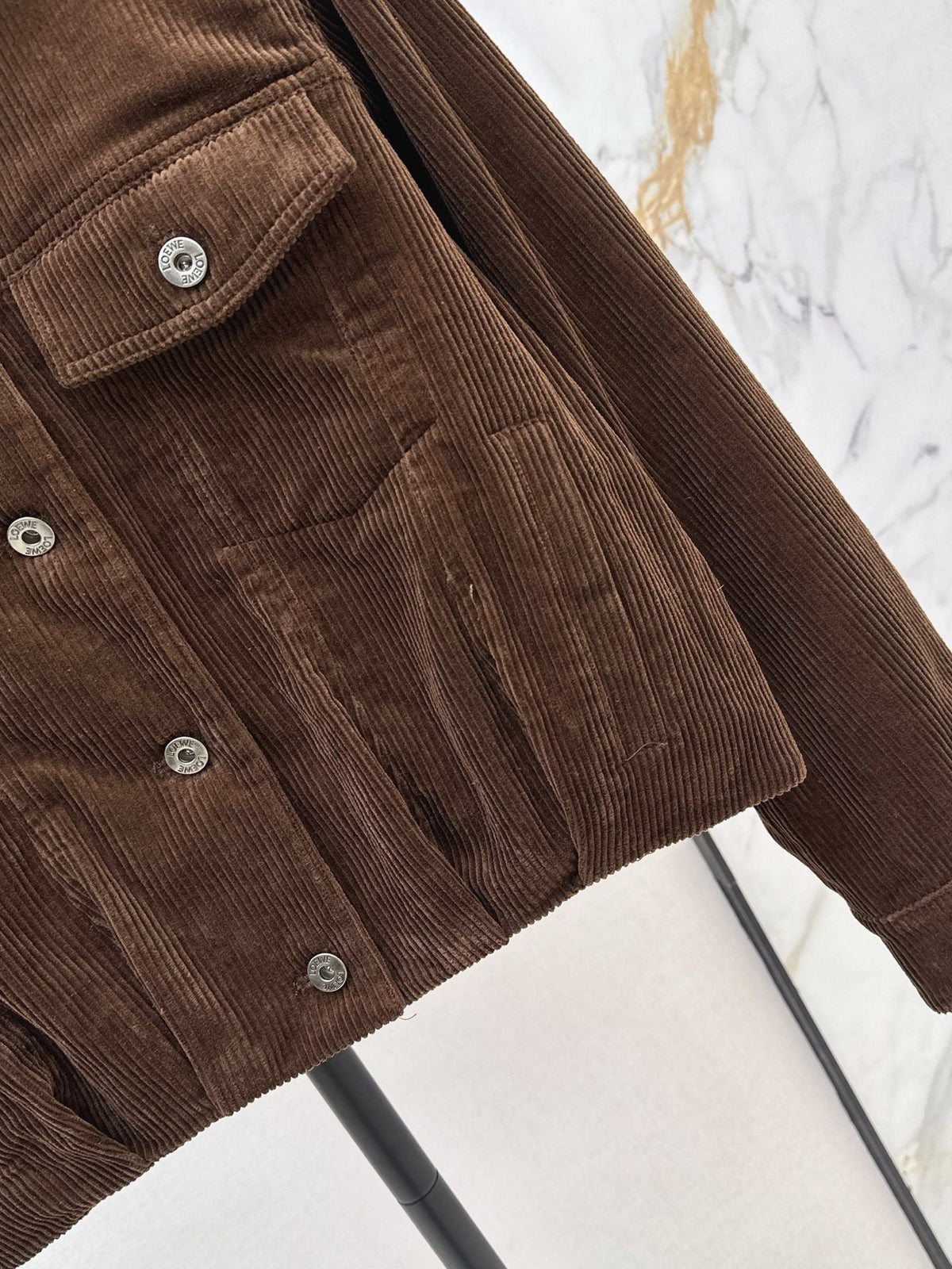 26Latest Autumn/Winter Chestnut Brown Corduroy Balloon-Hem Cropped Jacket