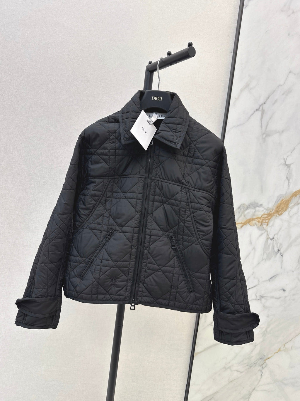 26Latest Autumn/Winter Collared Quilted Jacket (Diamond/Trellis Pattern)