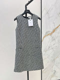 26Latest Early Autumn Sleeveless Dress with Custom Logo Jacquard