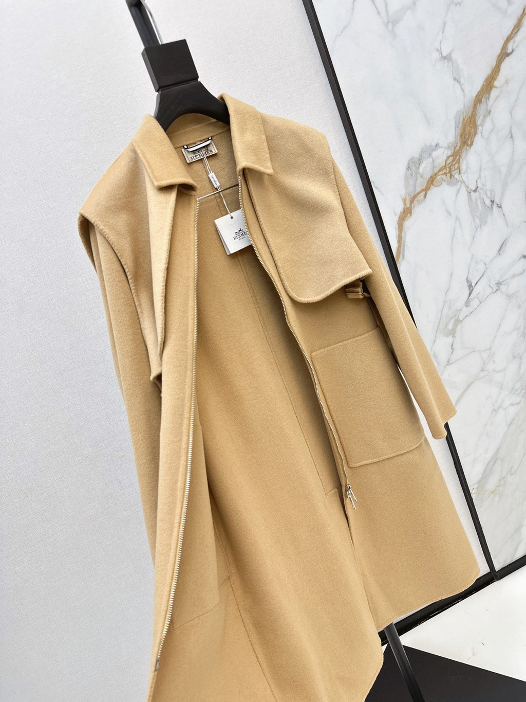 26Latest Autumn/Winter Two-Piece Set: Long Double-Faced Wool-Cashmere Coat