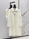 26Latest Autumn/Winter Two-Piece Set: Long Double-Faced Wool-Cashmere Coat
