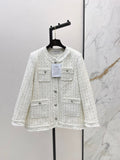 26Latest Autumn/Winter "Chanel-style" Woven Tweed-Effect Goose Down Jacket