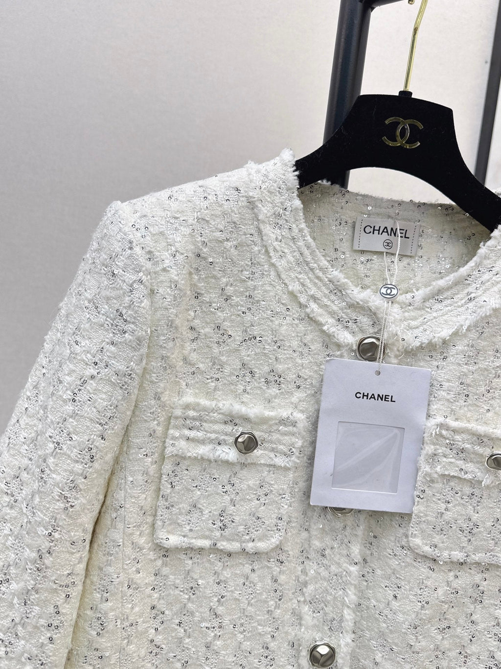 26Latest Autumn/Winter "Chanel-style" Woven Tweed-Effect Goose Down Jacket